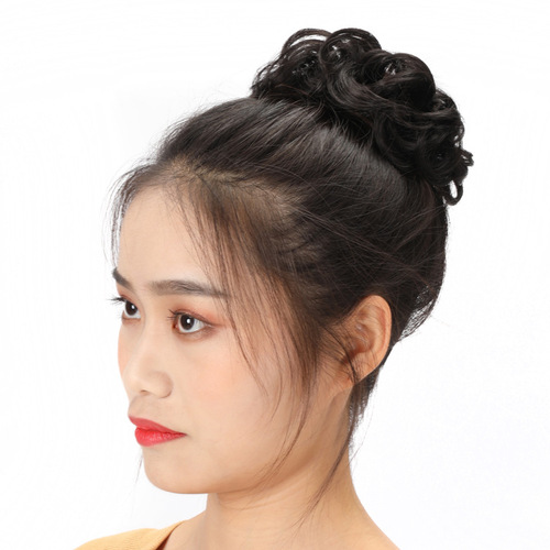 Foreign trade 25-color wig hair ring, realistic and fashionable fluffy hair ring, bridal updo wig hair accessories, hair ring