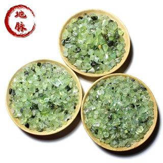 天然水晶绿碧柳碎石 淡绿色葡萄石 养鱼放鱼缸装饰材料景石