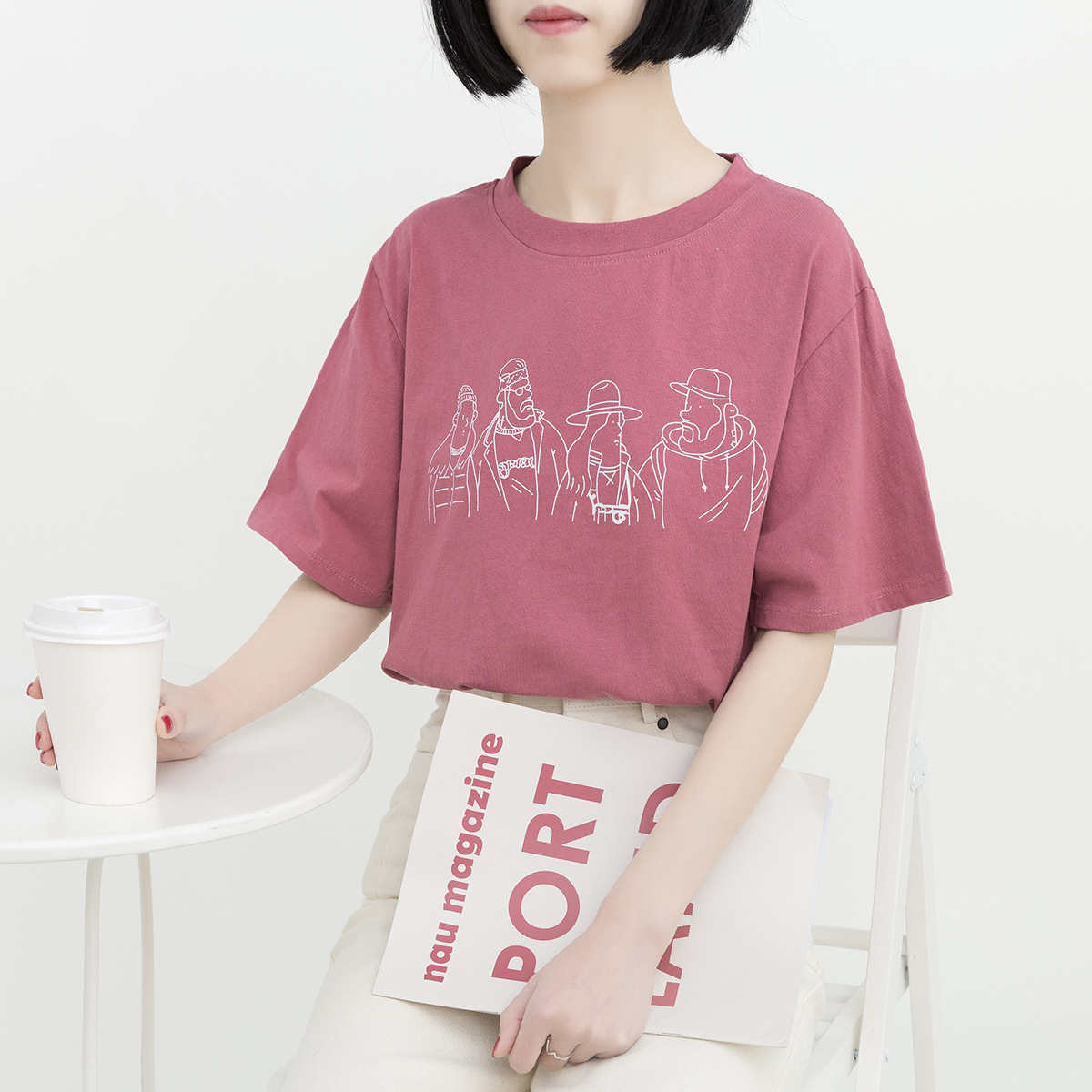 T shirt femme HAOYUE en Coton - Ref 3315399 Image 3