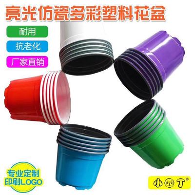 Plastic pots Succulent 100 Gardener Base PP Flower pot Double color Plastic pots white Seedling Basin