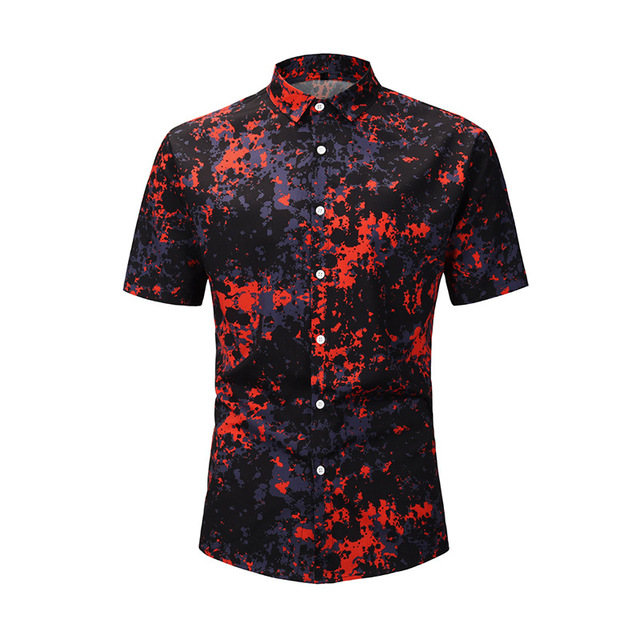 Summer Blockbuster Shirt Creative Colour Printing Fashion Loose