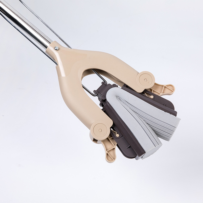 台州厂家直销胶棉拖把吸水海绵对折款可拆卸不锈钢杆可定做颜色|ms