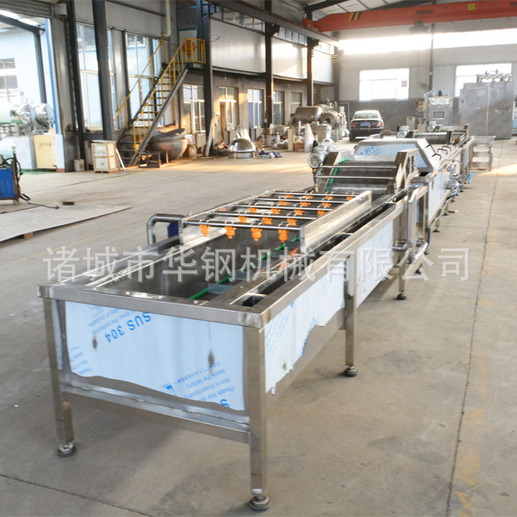 供应华钢机械蔬菜漂烫冷却流水线|蔬菜清洗杀青机|蔬菜清洗线