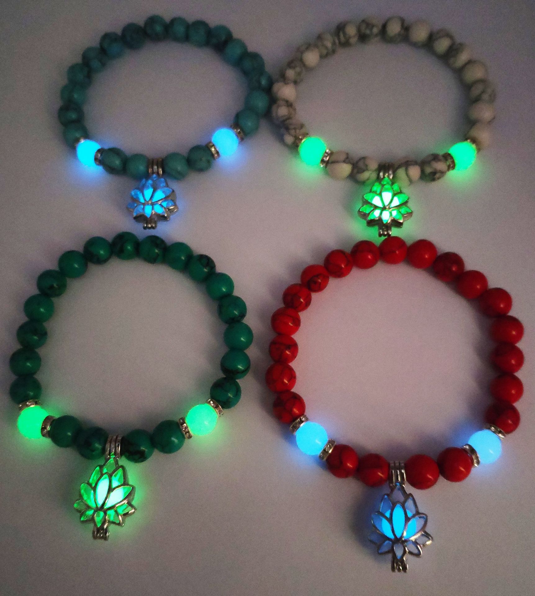 Fashion Flower natural stone turquoise Bracelets 1 Piece