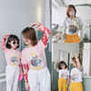 Net Red Trill With children Summer wear 2019 new pattern Korean Edition Cartoon circle Dumbo With children Short sleeved T-shirt