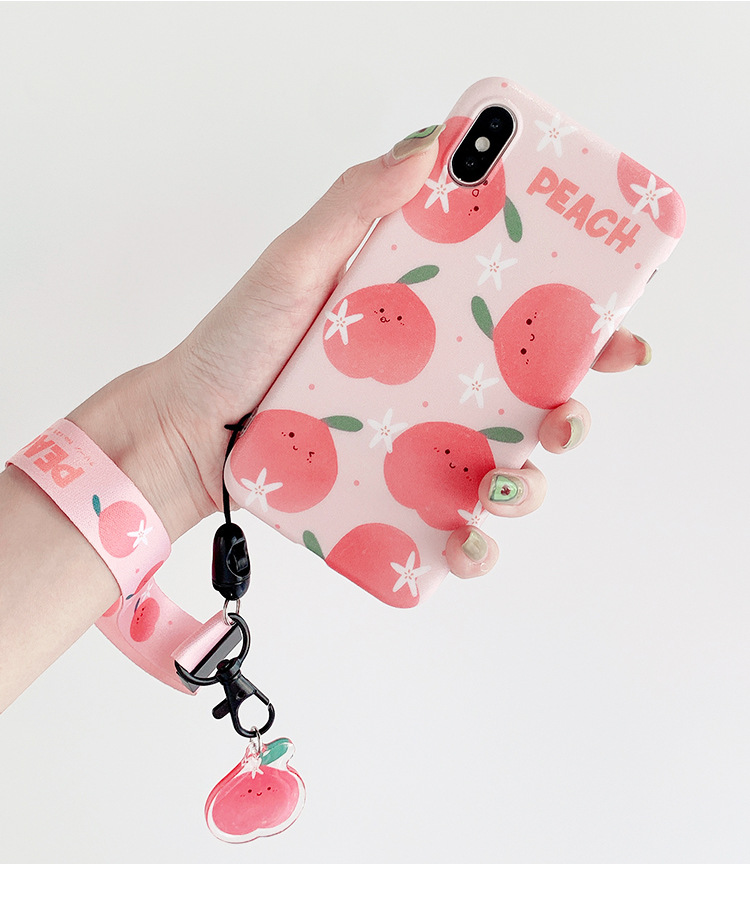 Mobile Phone Lanyard Cute Fruit Widened Hanging Neck Pendant   Universal Lanyard Wholesale display picture 9