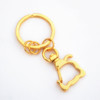 Keychain, metal golden bag accessory