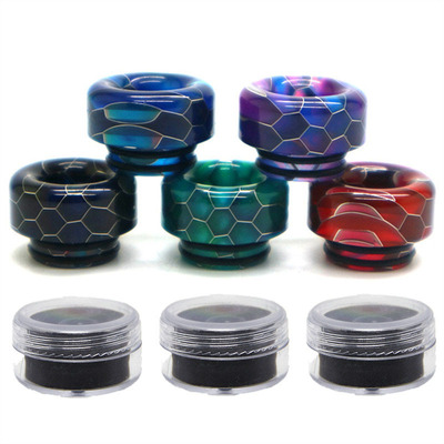 新款环氧树脂Drip tip蛇纹滴嘴蛇皮蜂巢纹 810蛇皮滴嘴 雾化器嘴|ru