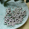 Solid super bright fashionable universal round beads, glossy metal accessory, 8mm