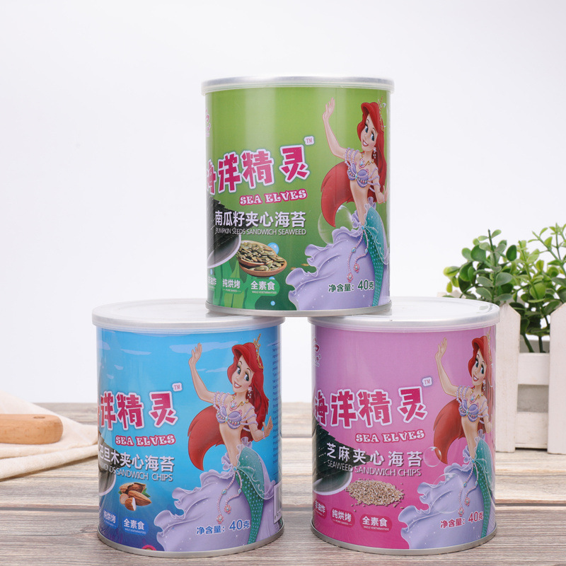 Sandwich seaweed sesame Sandwich Chips 3 cans children Seaweed snacks wholesale