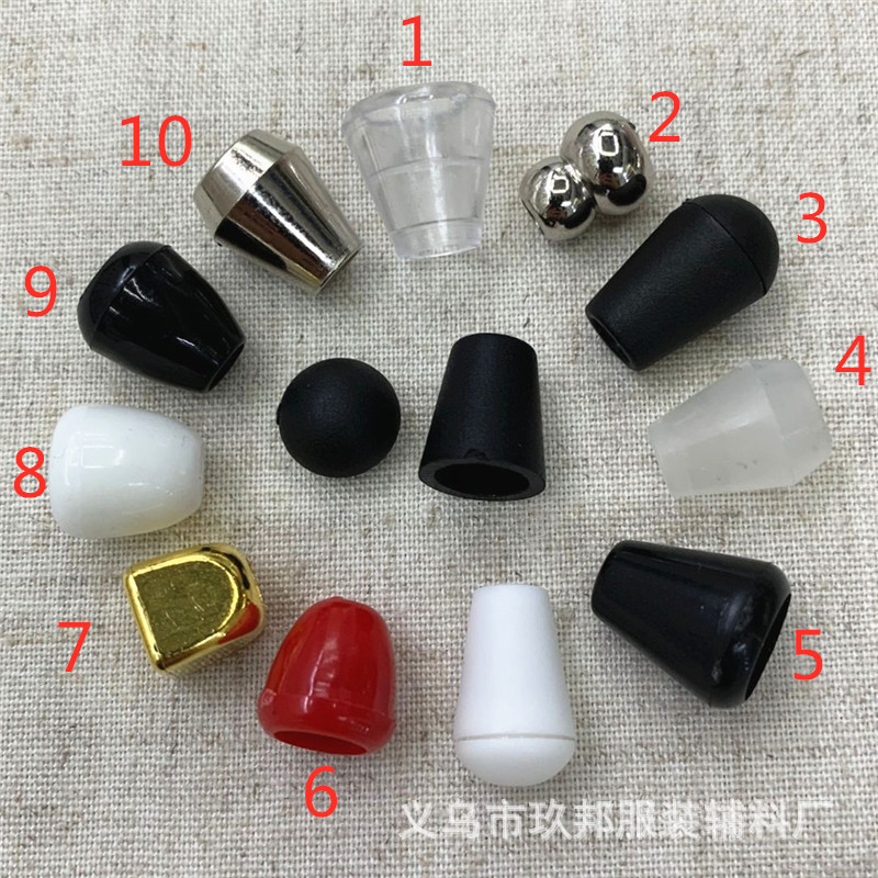 现货直销透明塑料吊钟 黑白彩色塑料有帽吊钟 带盖吊钟 卫衣绳扣-阿里巴巴