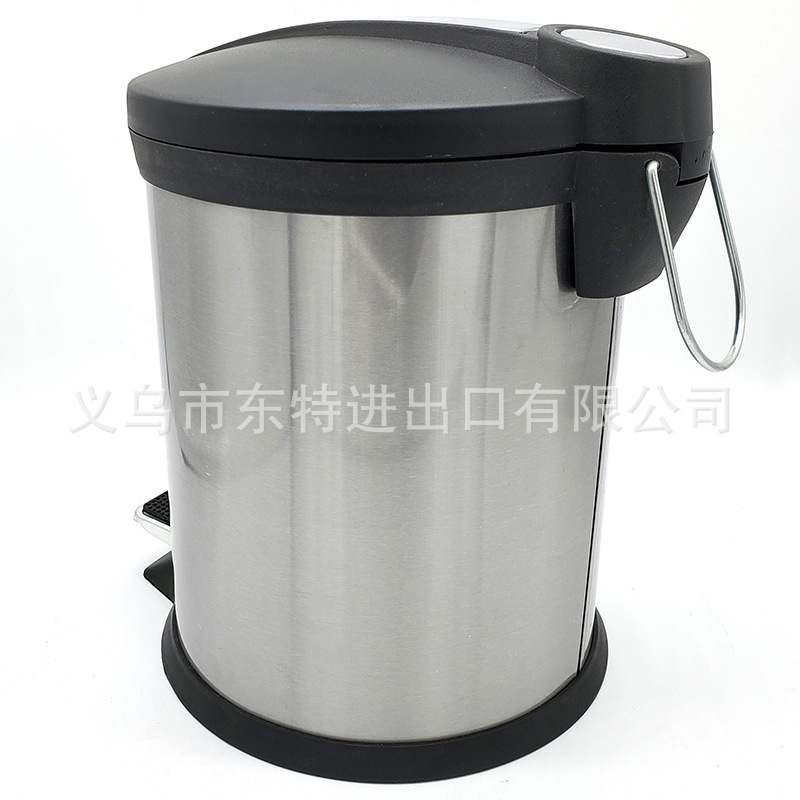 Factory direct sales of stainless steel trash cans, indoor paper baskets, foot-operated trash cans, frosted 430 classified trash cans detail image 9