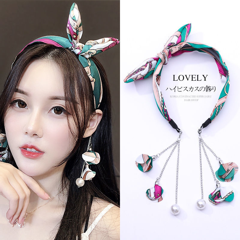 Korean New Fashion Cute Tassel Streamer Bow Tie Cheap Headband Wholesale display picture 9