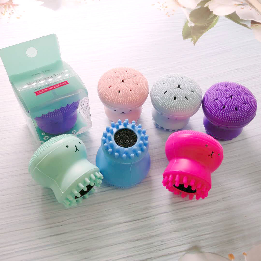 Manual jellyfish octopus silica gel Cleansing brush Cosmetic brush Wash brush Cleansing Massage brush Manufactor goods in stock