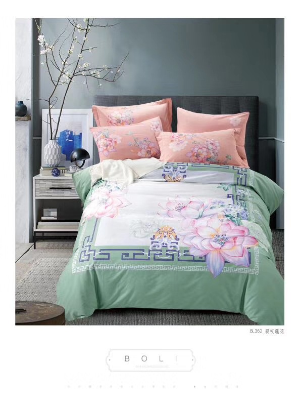 3D純棉廠家批發床品套件高密度大版定位多花型新款全棉四件套
