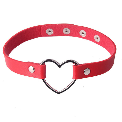 Manufacturer sells Japanese and Korean Harajuku soft girl large peach heart love-shaped necklace women's neck strap clavicle necklace short style