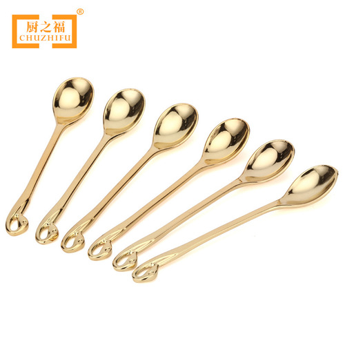 Cross-border 1010 Creative Cygnus Fork and Spoon Set Hotel Zinc Alloy Cake Fruit Fork Coffee Stirring Spoon