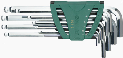 世达 10件加长球头内六角扳手组套  09112