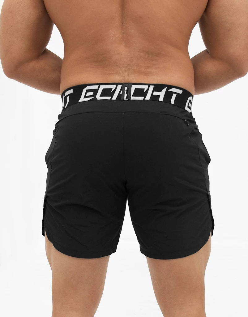 Men's Stretch Workout Shorts, Flexible Gym Training Shorts For Muscle Fit, Quick-Dry Athletic Shorts_viptrois.com