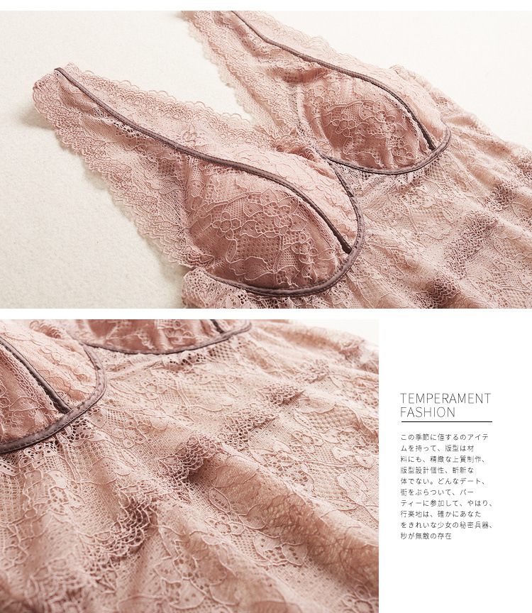 トップス チョッキ ピンク 黒 レース Vネック セクシー Fサイズ 2020春 28 トップス チョッキ ピンク 黒 レース Vネック セクシー Fサイズ 2020春 35