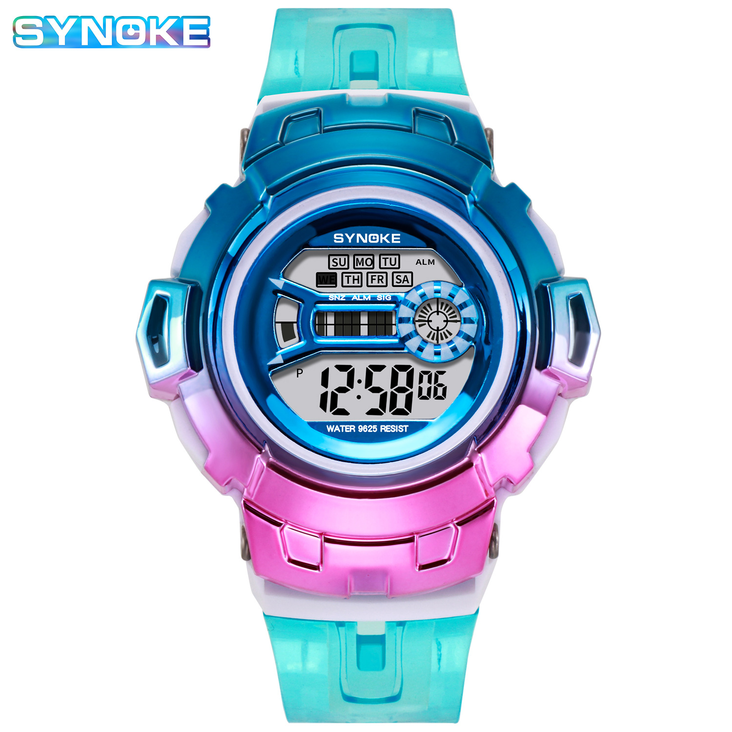SYNOKE变色龙手表新款时尚潮流电子表防水运动炫彩学生手表女ins|ms