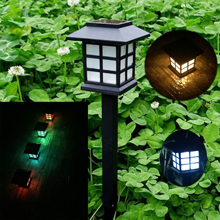 户外LED太阳能草坪灯户外防水小房型灯太阳能地插草地灯