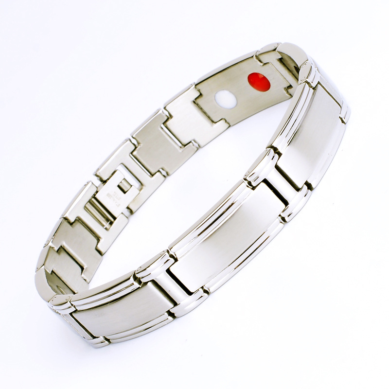 Titanium Steel Material Color Block Pattern Simple Style Color Block Titanium Steel Enamel Men's Bangle Men's Chain Bracelets