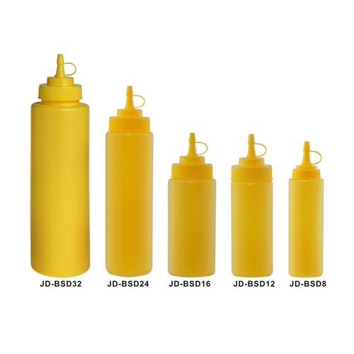 Jinde Straight Body Sauce Pot Tomato Salad Soy Sauce Pot Vinegar Squeeze Plastic Bottle with Lid Dustproof Salad Squeeze Bottle