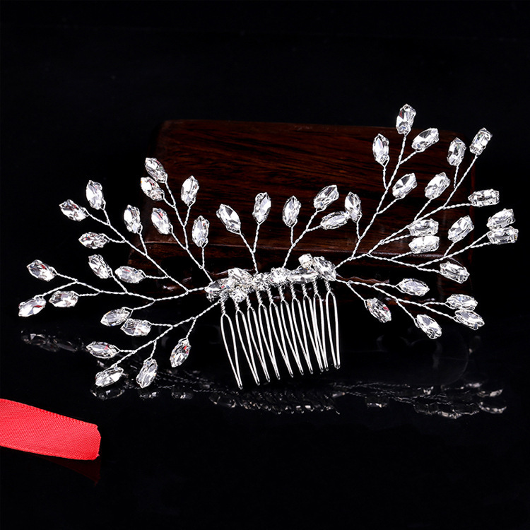 Hairpin hair clip hair accessories for women headdress, shining water diamond wedding dress accessories, studio photography accessories