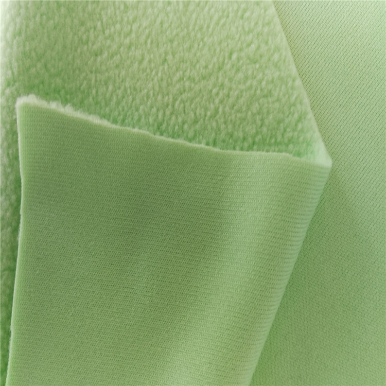 涤氨单面摇粒绒，保暖拉绒休闲服装面料