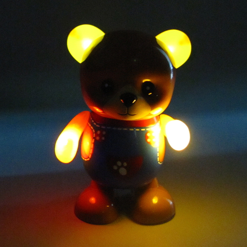 Tiktok Red rojo mismo estilo bailando cantar oso soñoliento luz eléctrica juguete música puesto Venta caliente juguetes al por mayor