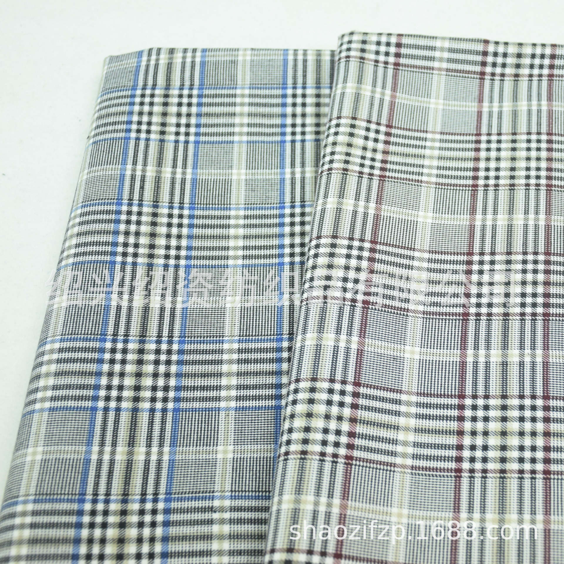 tr格子西装套装鞋帽箱包粗纺色织毛呢大衣面料