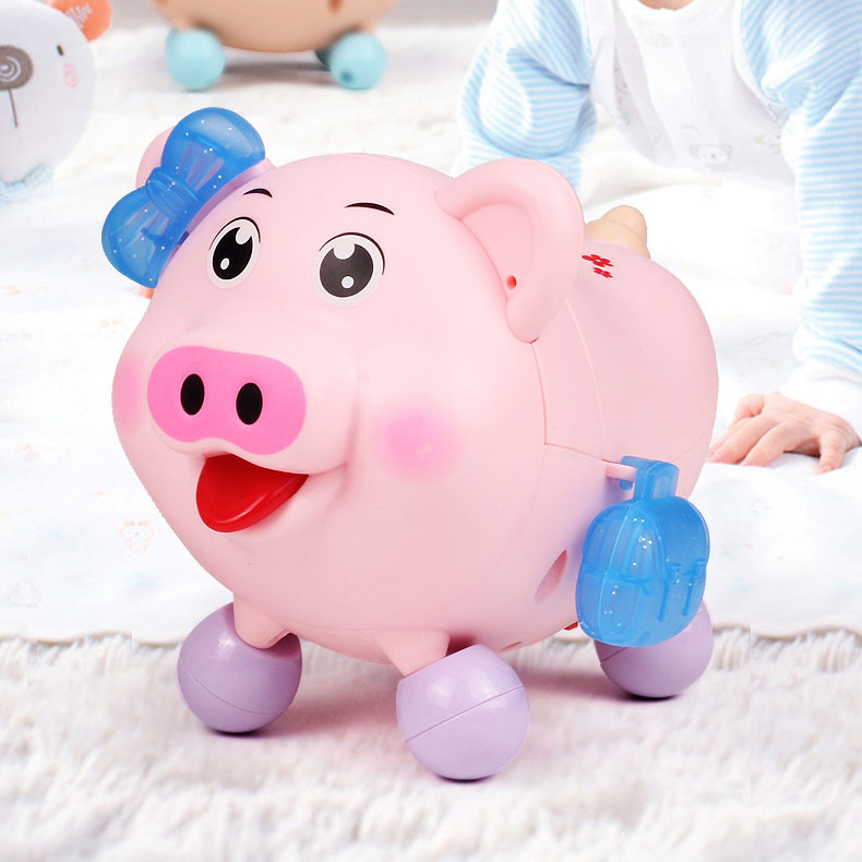 Silbato eléctrico cerdo TikTok mismo cerdo de inducción controlado por voz música ligera juguetes educativos para niños Venta caliente al por mayor