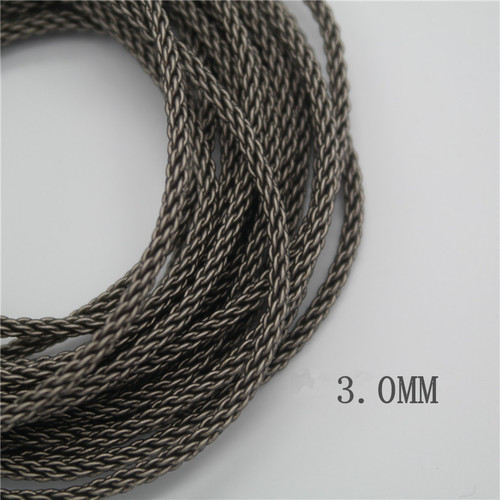 Factory direct sales new 6N copper silver-plated wire 8-strand DIY headphone cable 3.0MM wire diameter cross-border best-selling product