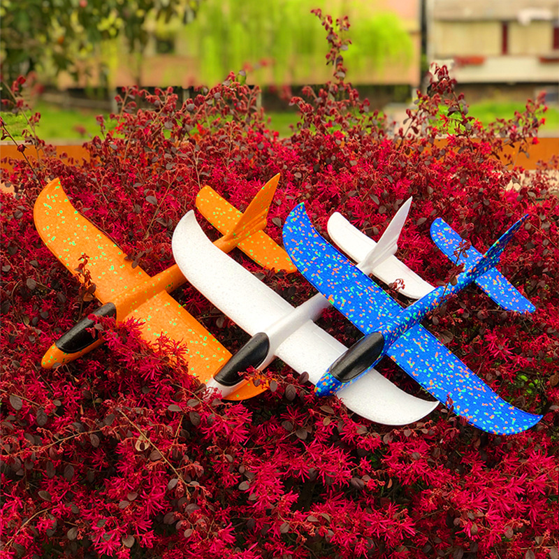 DIY white foam aircraft Gliding Graffiti paint brush Pigment Coloured drawing Model Classroom teaching customized wholesale