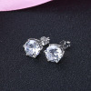 Zirconium, earrings, fashionable accessory, crystal earings, jewelry, silver 925 sample, European style, wholesale