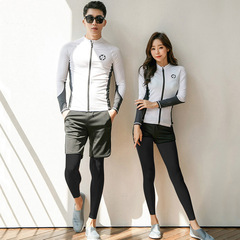 Couple diving suit for women split long-sleeved swimsuit trousers sun protection slimming swimming suit snorkeling suit jellyfish suit for men