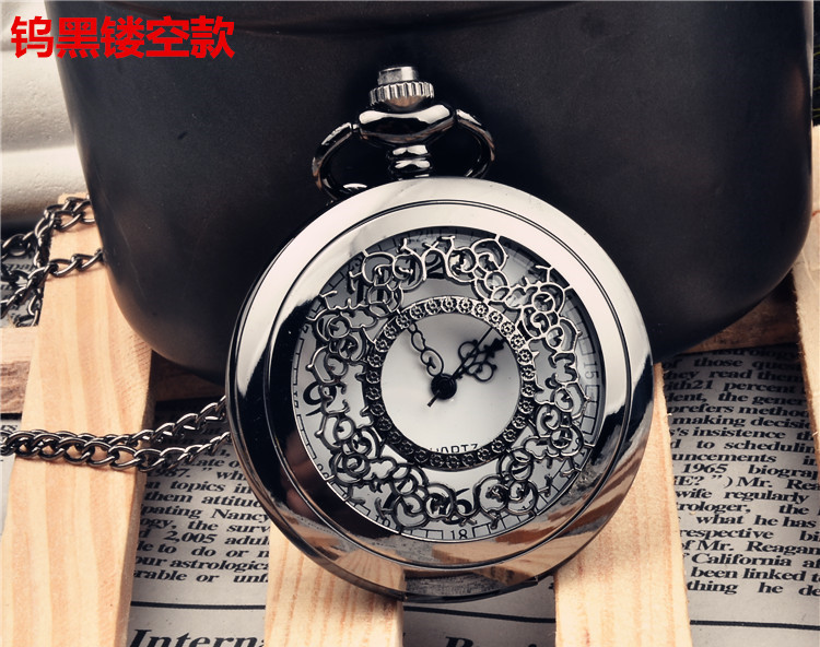 retro fashionable big quartz antique pocket watch