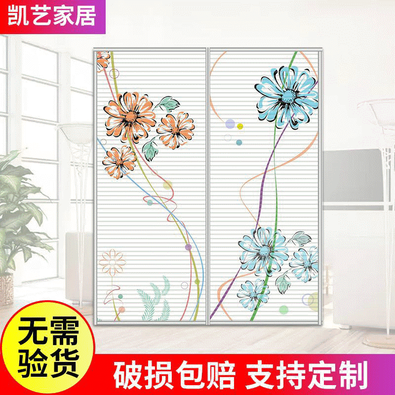 铝合金衣柜玻璃推拉门 简约风格钢化玻璃门 支持来图定制