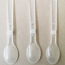 汤勺 一次性折叠勺 一次性勺子透明 一次性勺子塑料折叠勺酸奶勺
