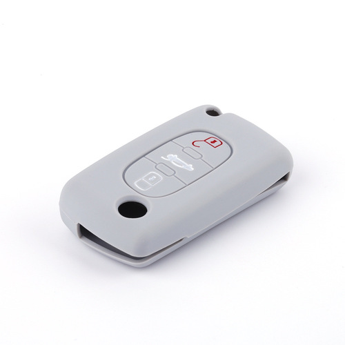 PEUGEOT Fold 3-Button 408 Silicone Car Key Fob Case with Keyless Remote Protection