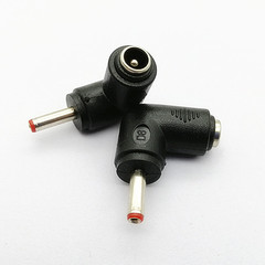 High quality DC5.5*2.1 female to 3.5*1.35 male elbow DC adapter power supply conversion plug