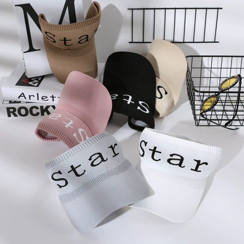 Travel knitted hat solar-powered with letters, sports sun hat, universal baseball cap, Korean style