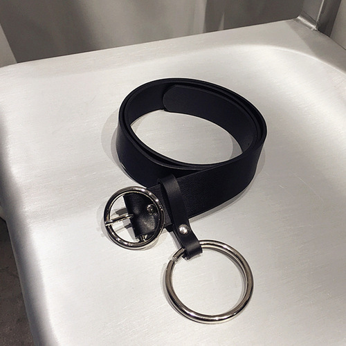 Four Seasons Korean Style New Fashion Large Hoop Women's Leather Wide Belt Korean Style Pin Buckle Belt Women's Trendy