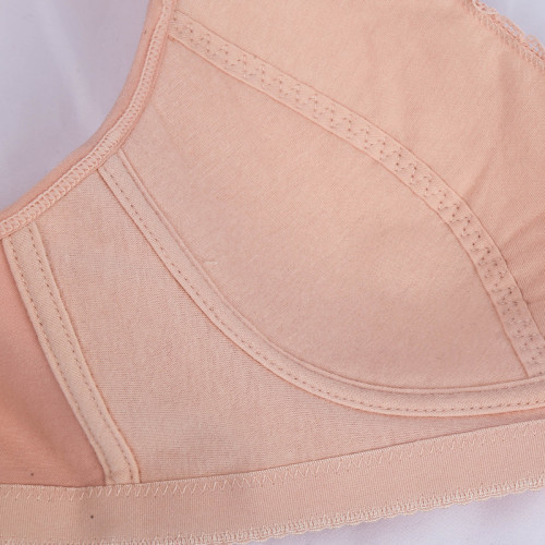 Classic printed wire-free yoga sleep bra for middle-aged and elderly people, tank top bra, front button mom bra wholesale