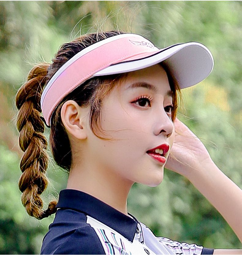Mũ golf nữ không vành thoáng khí chống nắng mùa hè — MZ019PGM mũ không đỉnh Trắng Đỏ Xanh Navy, MZ019PGM không mũ trắng Bột chi tiết 10