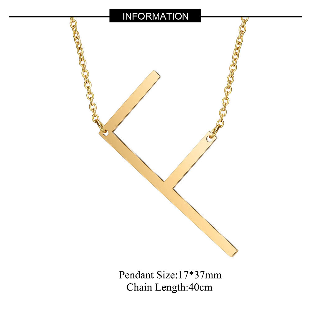Stainless Steel Fashion Polishing Letter Necklace display picture 6