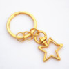 Keychain, metal golden bag accessory