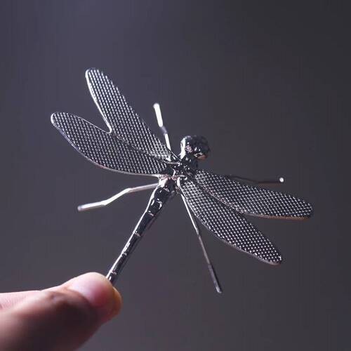 Da'antang factory wholesale dragonfly cover set pot pen mop pen holder kungfu tea set spare parts alloy tea ceremony