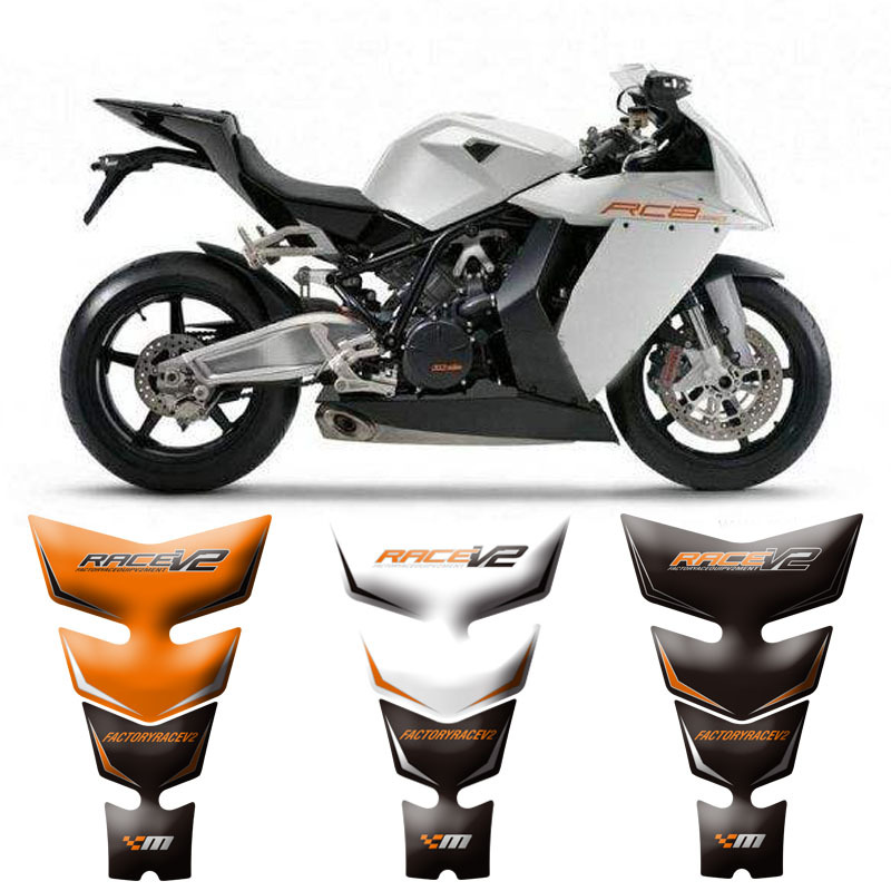 摩托车3D油箱保护贴纸适用KTM 1190 RC8R RC8 2008-2015装饰贴纸